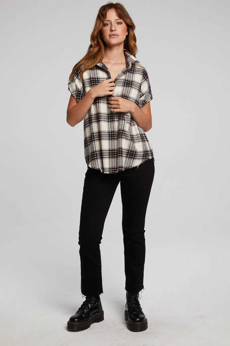 Sale Chaser Brand Rhythm Americana Plaid Button Down