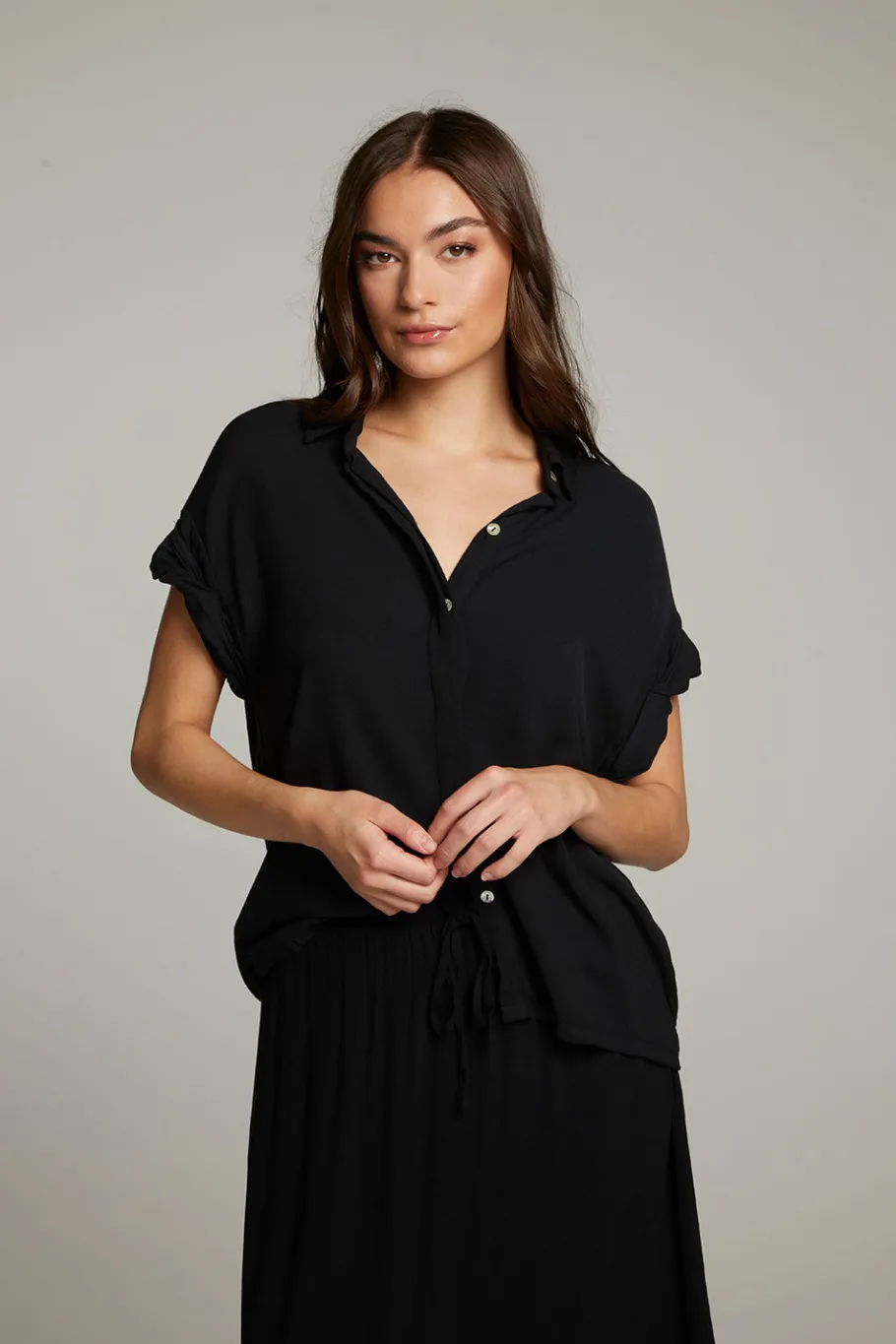 Shop Chaser Brand Rhythmm Licorice Button Down