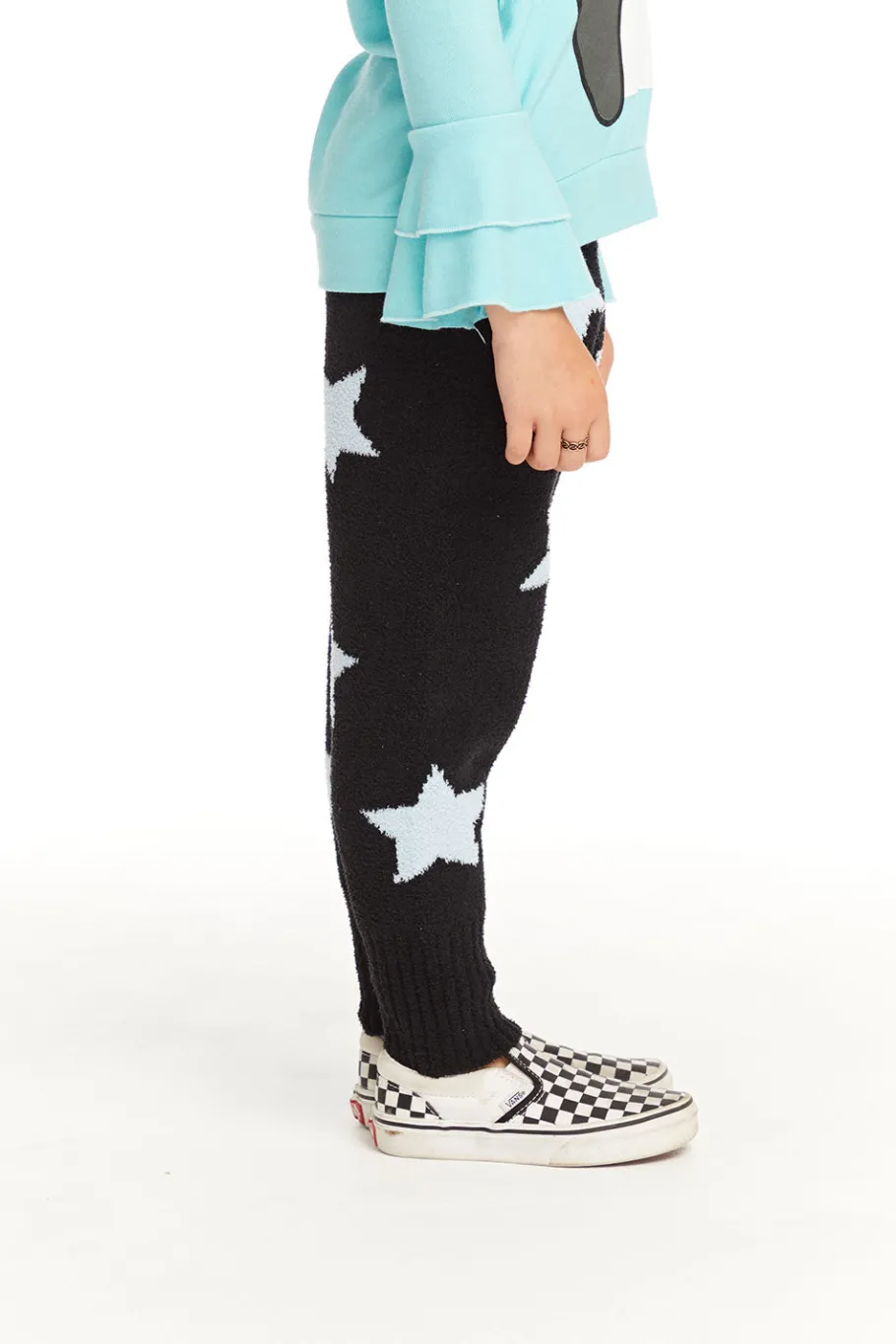 Hot Chaser Brand Ribbed Panel Licorice Star Legging