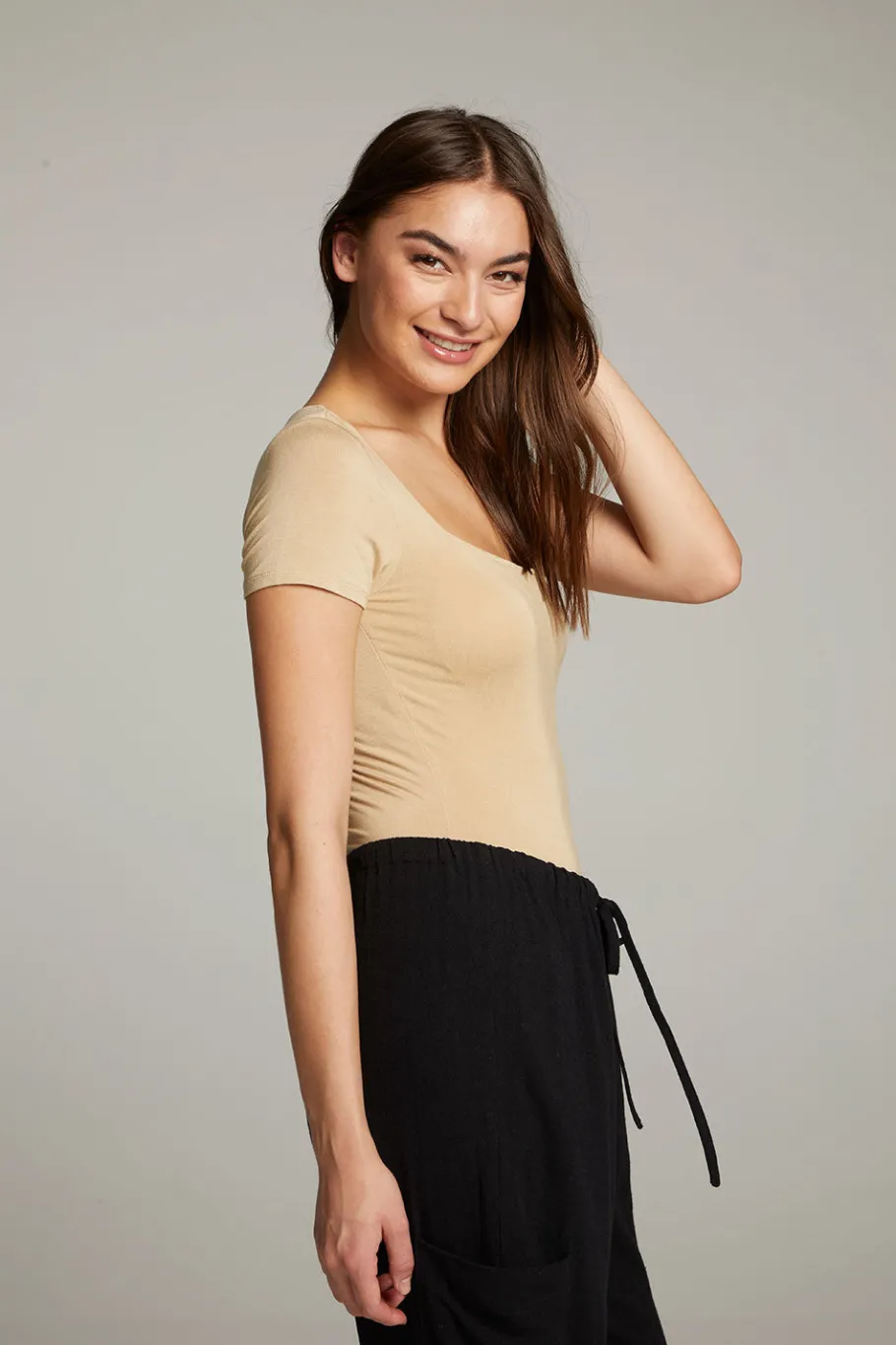 New Chaser Brand River Cappuccino Bodysuit