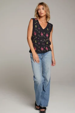 Shop Chaser Brand Rolled Night Palm Armhole V-neck Muscle Tank