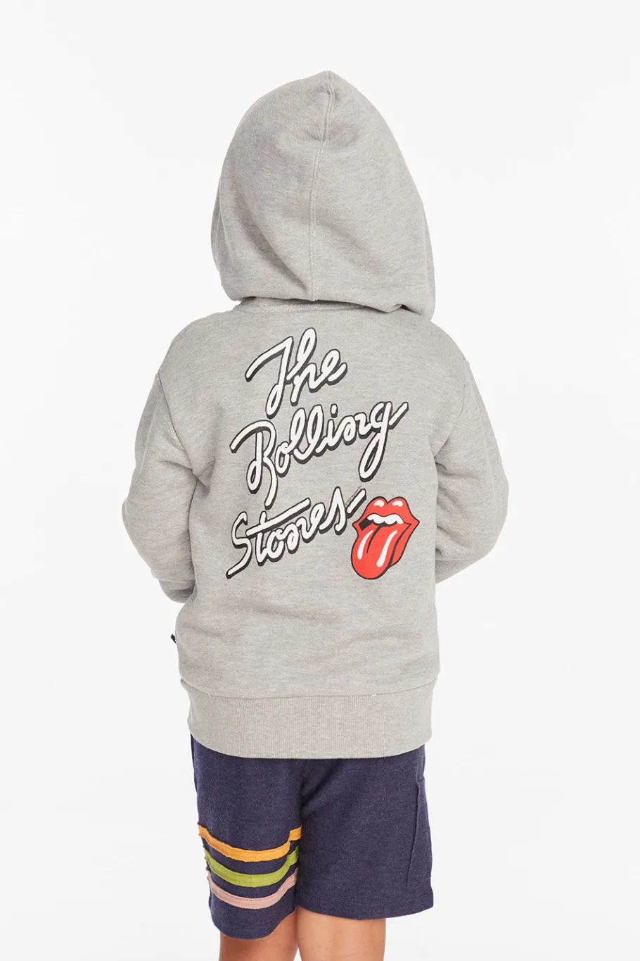 Cheap Chaser Brand Rolling Stones Script Logo Boys Zip-up Hoodie