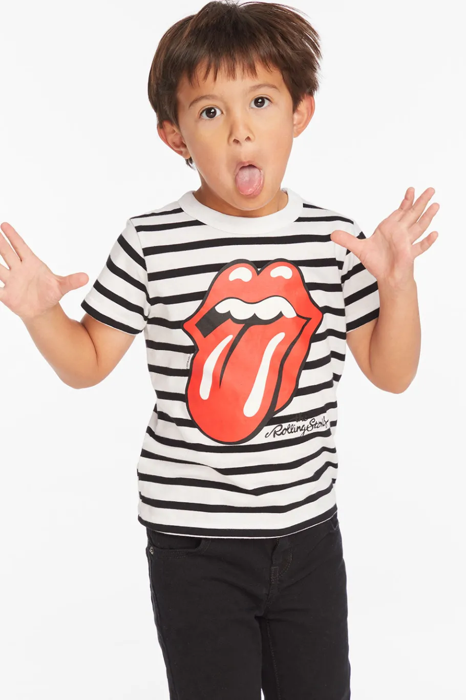 Flash Sale Chaser Brand Rolling Stones Tongue Logo Boys Tee