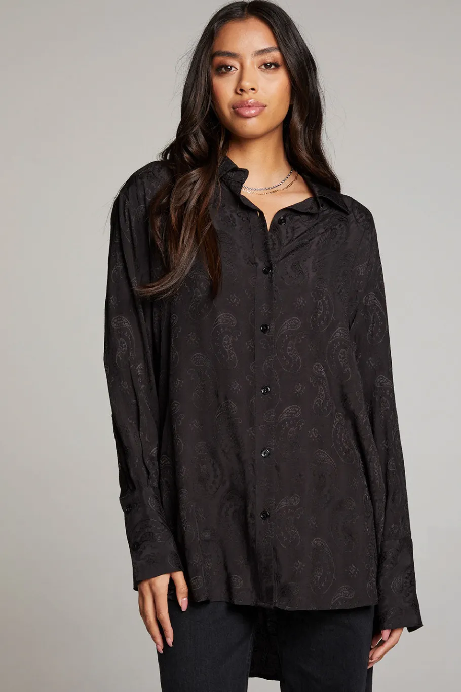 New Chaser Brand Ruby Licorice Button Up