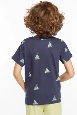 Online Chaser Brand Sailboats Boys Tee