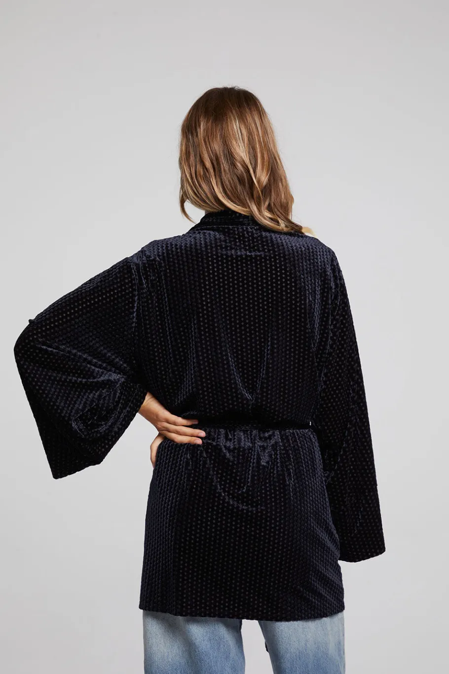 Discount Chaser Brand Salina Check Burnout Kimono