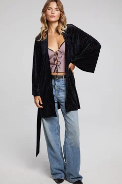 Discount Chaser Brand Salina Check Burnout Kimono