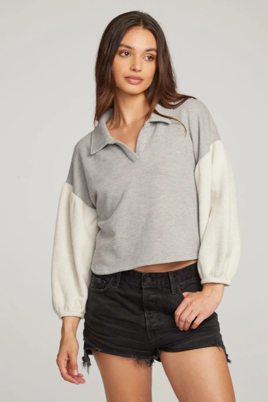 Online Chaser Brand Saratoga Heather Grey Pullover