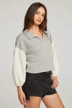 Online Chaser Brand Saratoga Heather Grey Pullover