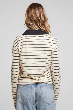 Flash Sale Chaser Brand Sausalito Black Sand Stripe Long Sleeve