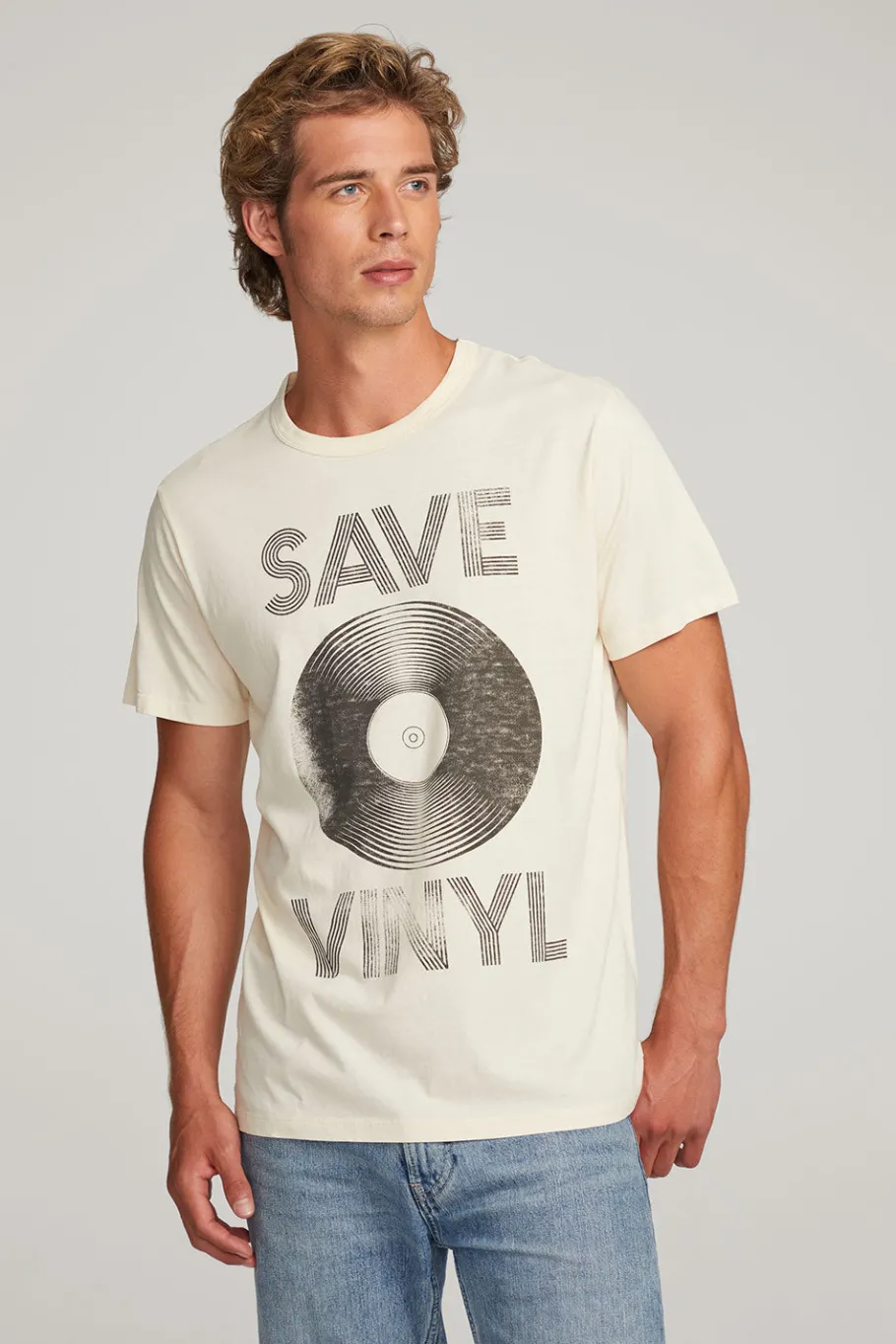 Cheap Chaser Brand Save Vinyl Mens Tee