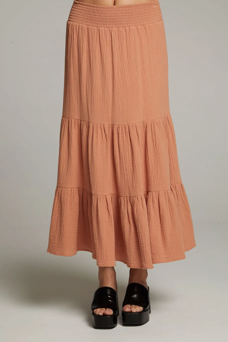 Cheap Chaser Brand Seal Bronze Maxi Skirt