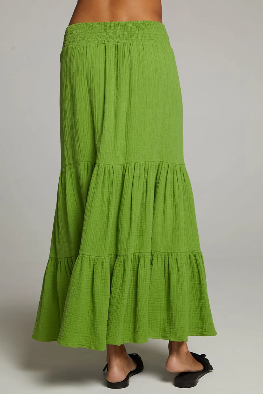Best Sale Chaser Brand Seal Piquant Green Maxi Skirt