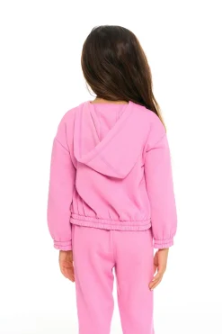 Cheap Chaser Brand Semi Cropped Shirred Hoodie Pullover
