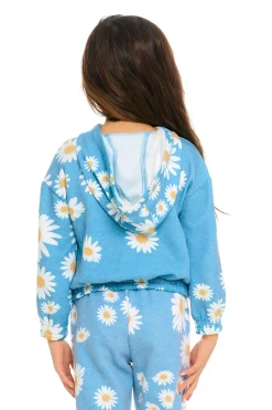 Fashion Chaser Brand Semi Cropped Shirred Hoodie Pullover