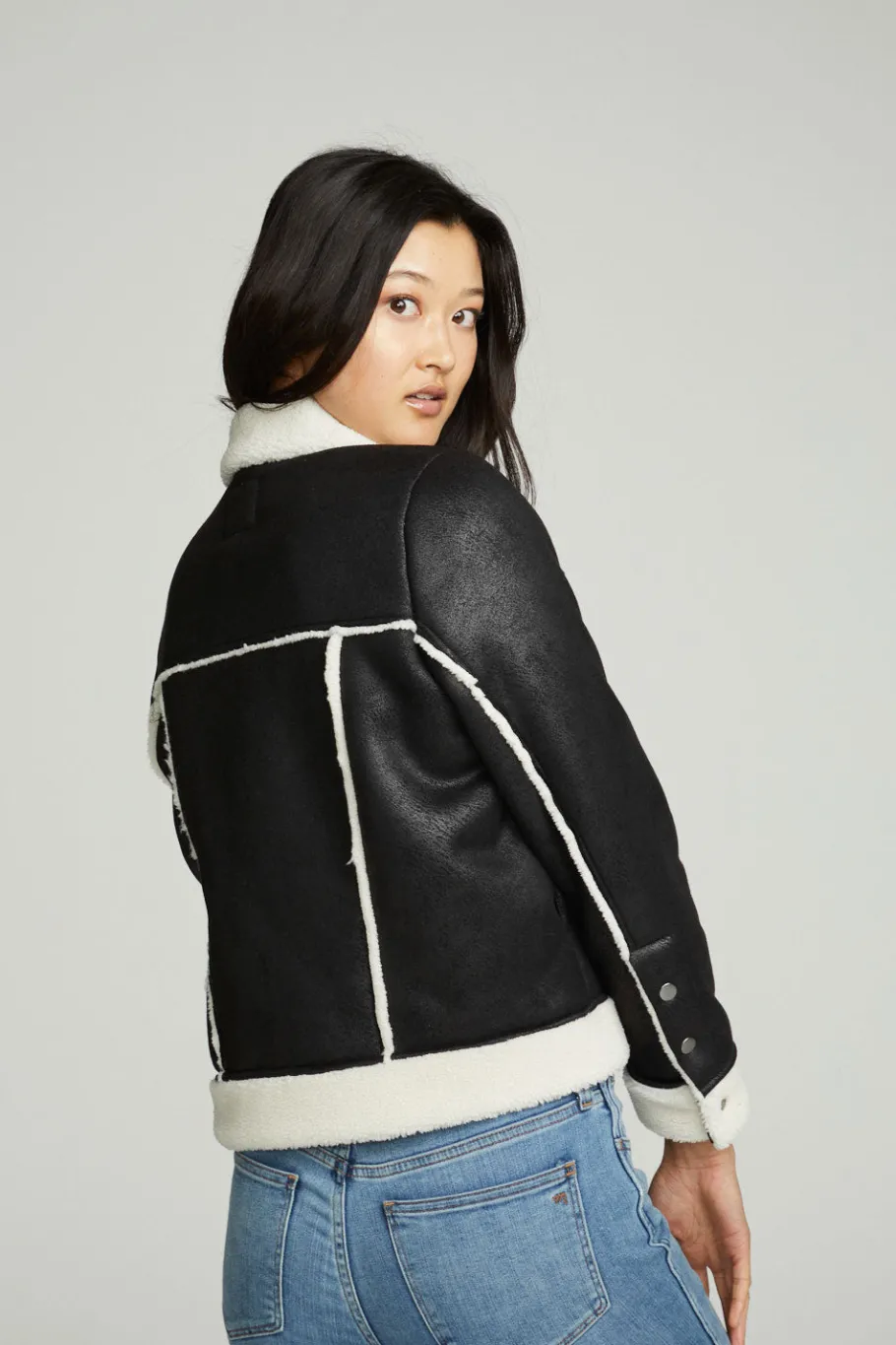 Hot Chaser Brand Shearling Trucker Jacket