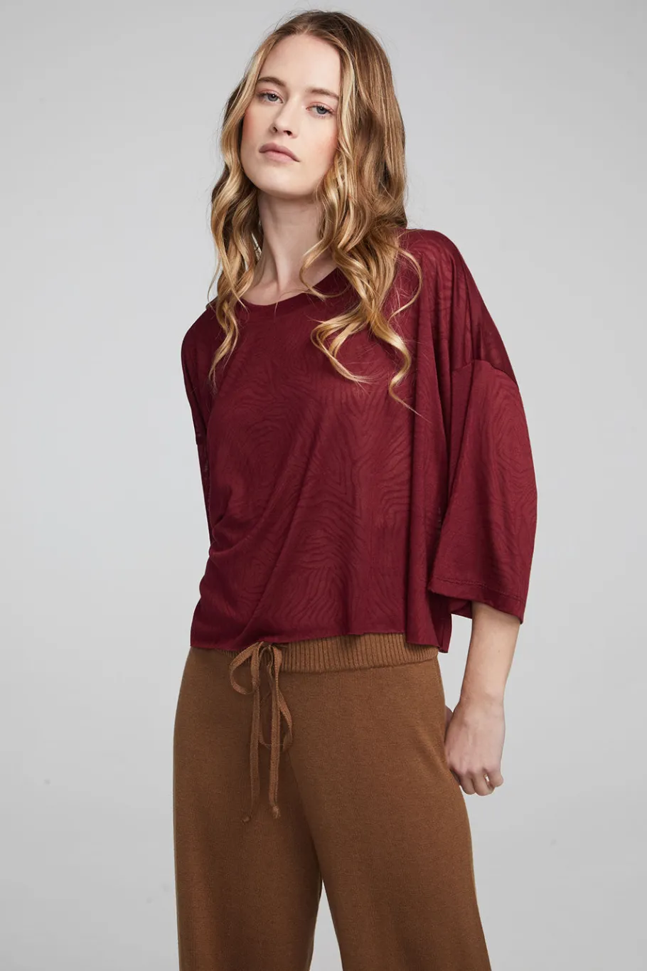 Hot Chaser Brand Shine Wine Red Tee