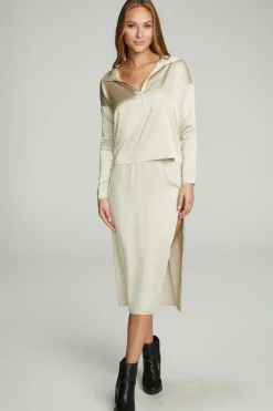 Sale Chaser Brand Side Slit Midi Skirt