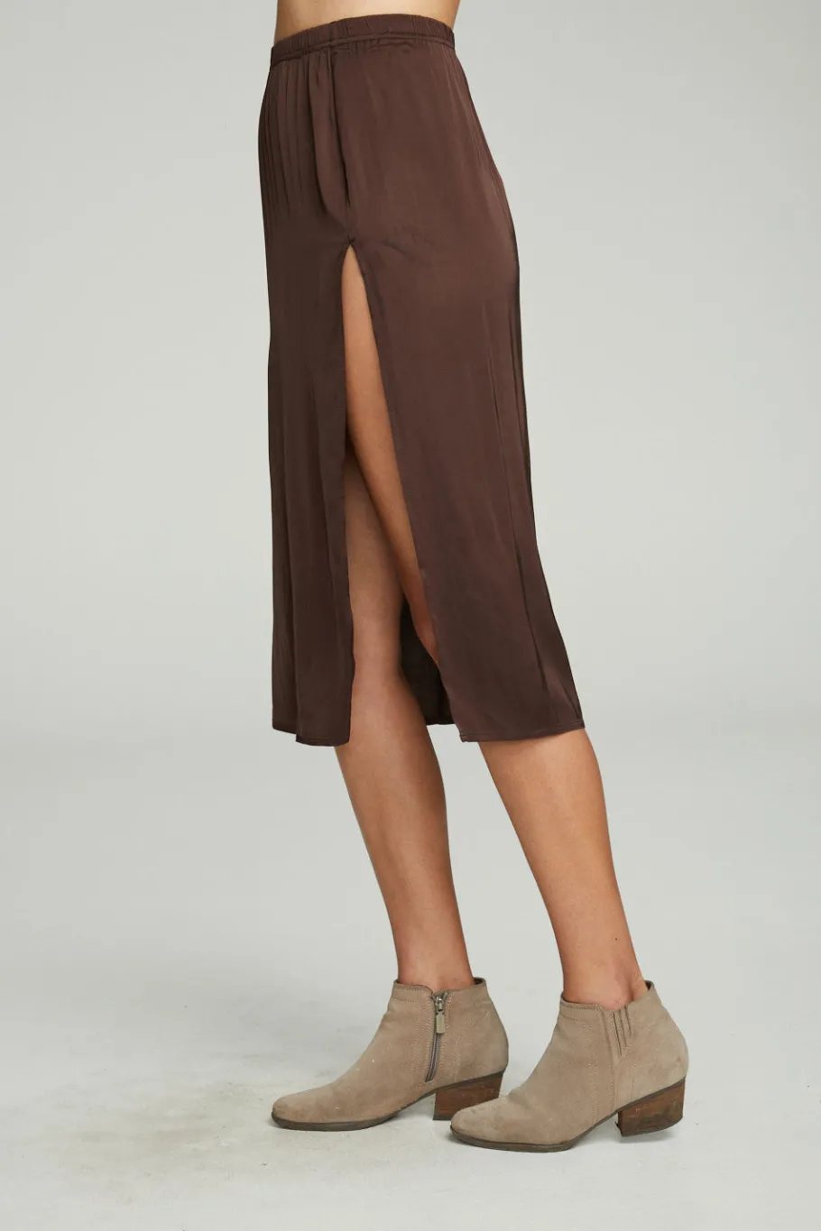 Sale Chaser Brand Side Slit Midi Skirt