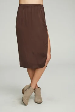 Sale Chaser Brand Side Slit Midi Skirt