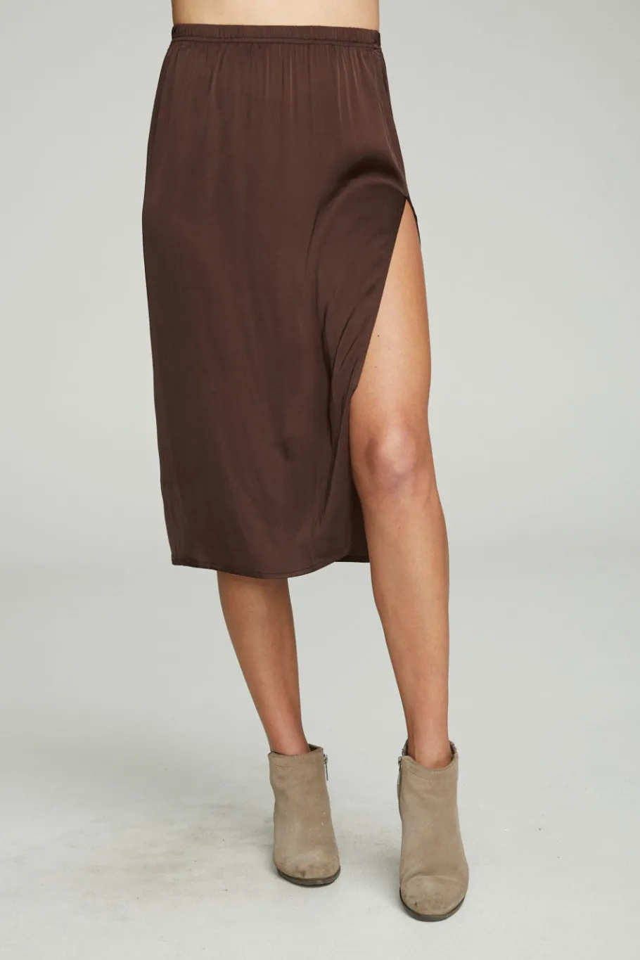 Sale Chaser Brand Side Slit Midi Skirt