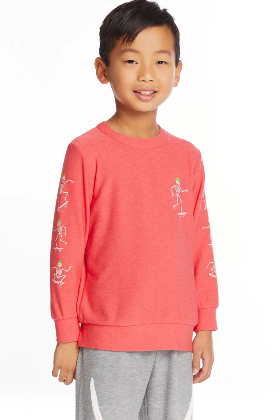 Discount Chaser Brand Skeleton Skater Boys Long Sleeve