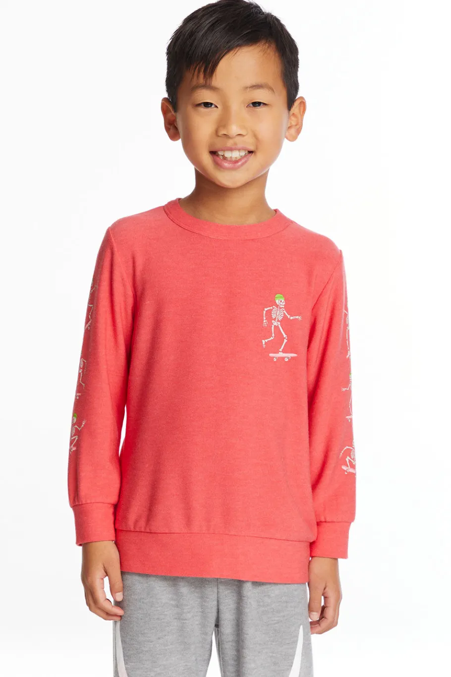 Discount Chaser Brand Skeleton Skater Boys Long Sleeve