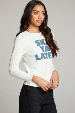 Sale Chaser Brand Ski Ya Later Long Sleeve