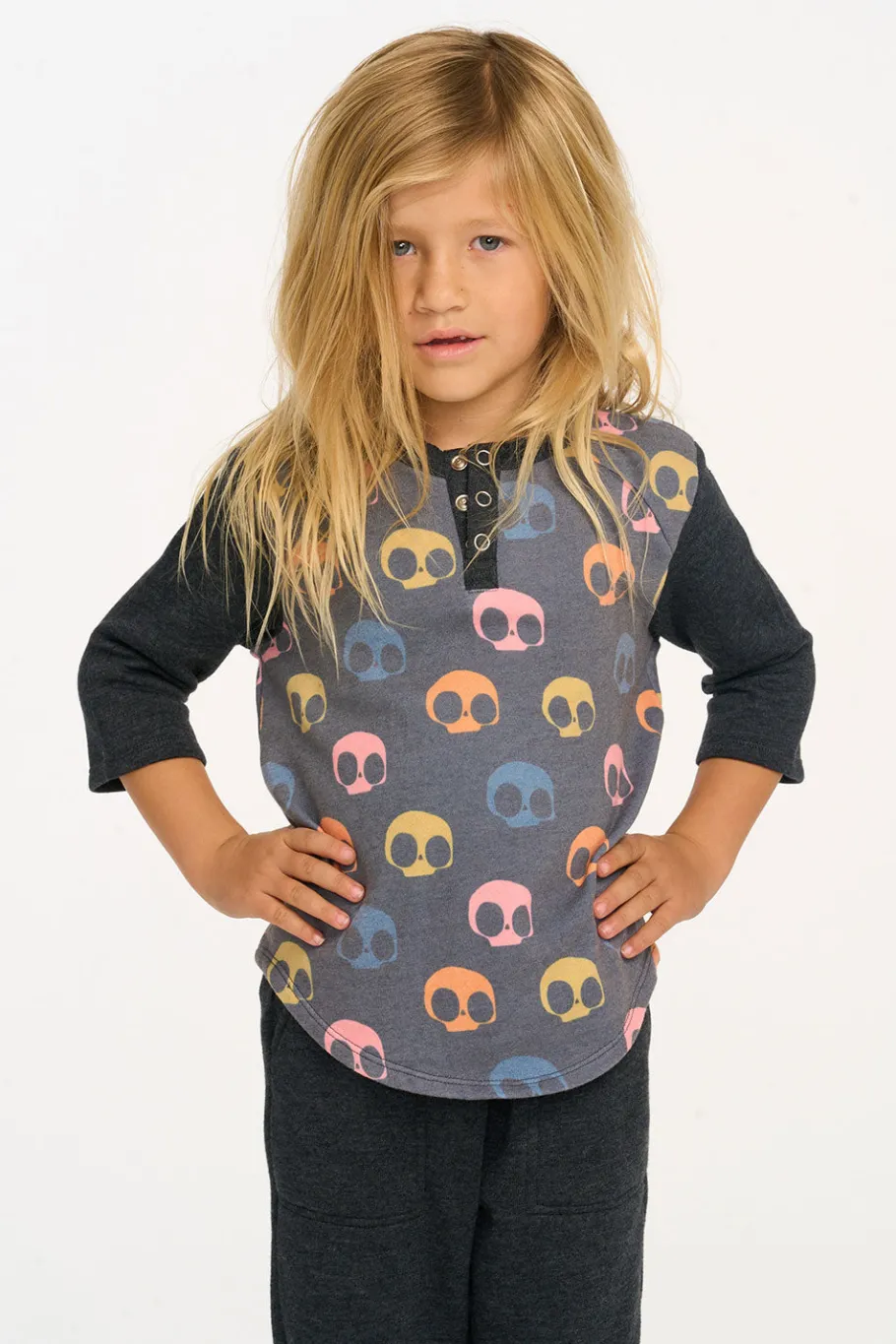 Store Chaser Brand Skull Candy Henley Tee