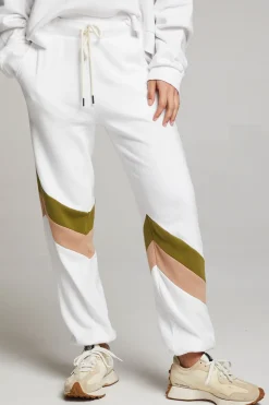 New Chaser Brand Skull Sand Color Block Joggers