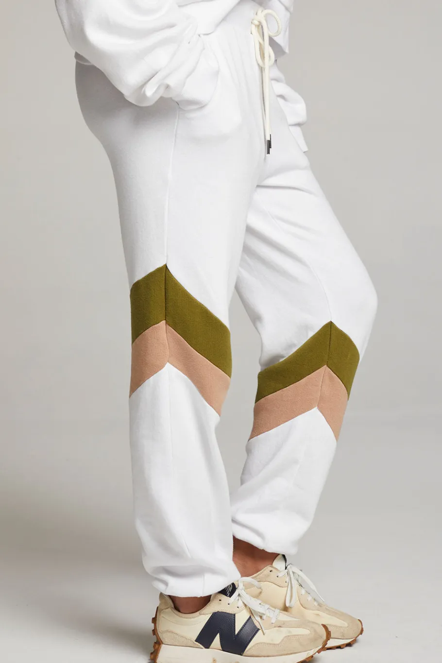 New Chaser Brand Skull Sand Color Block Joggers