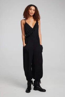 Sale Chaser Brand Slash Shadow Black Jumpsuit