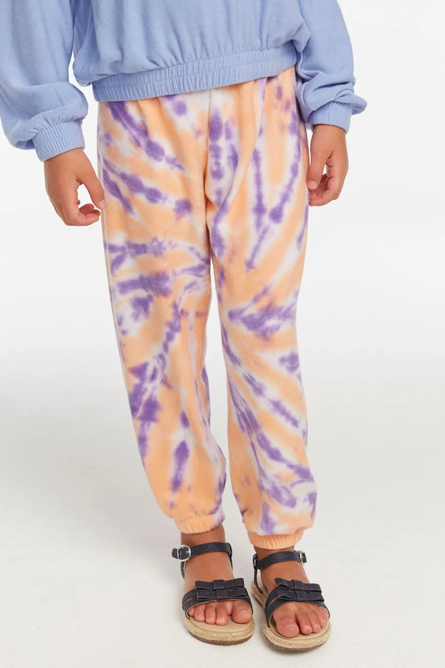Online Chaser Brand Slim Peach Lavender Tie Dye Girls Slouchy Pant