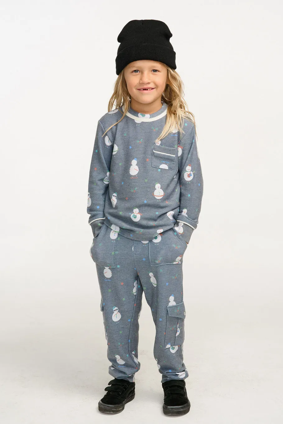 Flash Sale Chaser Brand Snowman Fun Long Sleeve Pocket Shirt