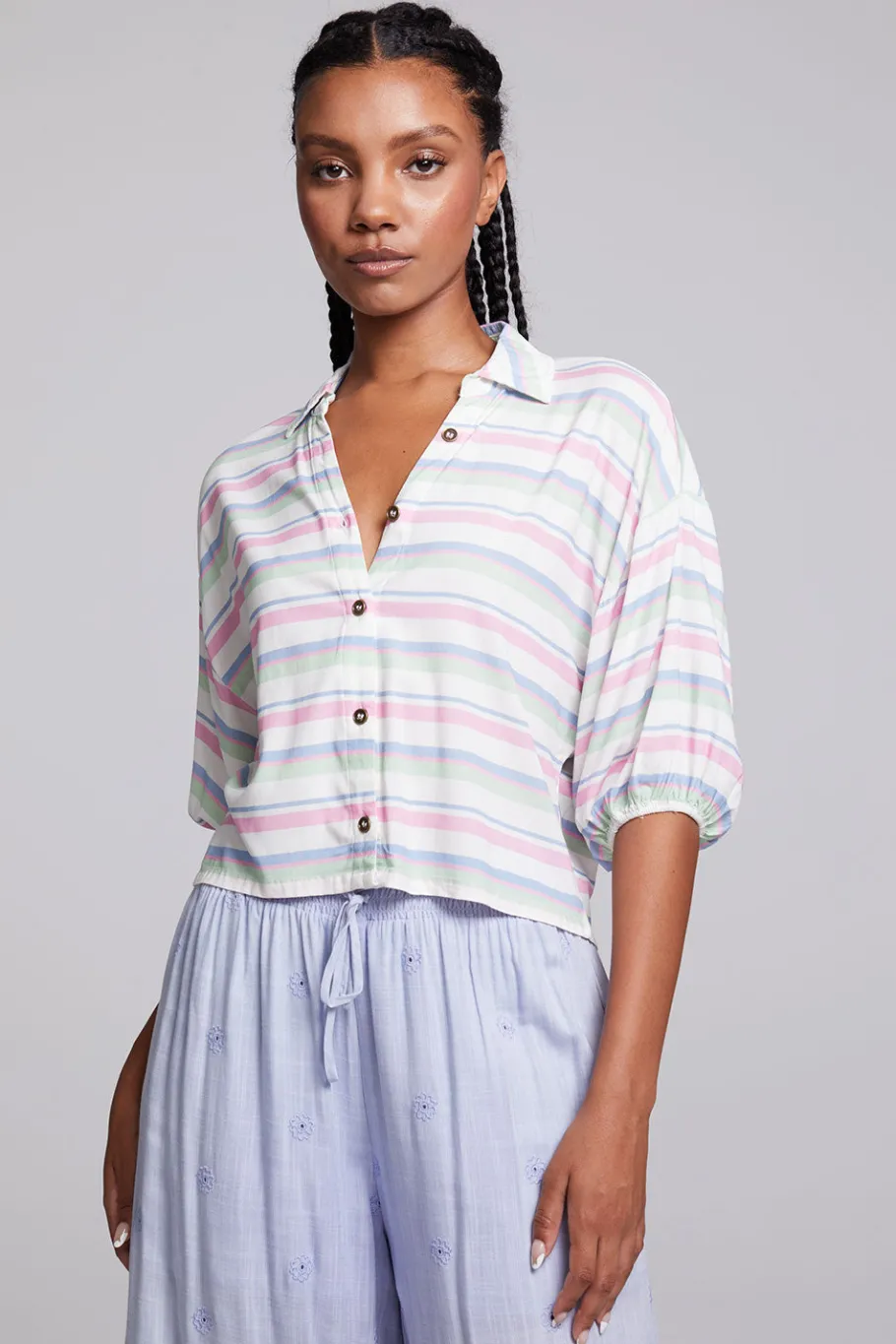 Fashion Chaser Brand Sofia Positano Stripe Blouse