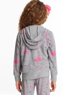 New Chaser Brand Splatter Paint Zip-up Hoodie