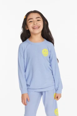Fashion Chaser Brand Stars Smiley Cozy Knit Girls Pullover