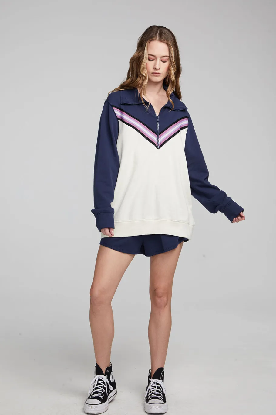 Cheap Chaser Brand Stevie Almond Mood Indigo Pullover