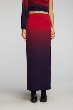 Cheap Chaser Brand Stretch Silky Woven Midi Skirt