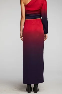 Cheap Chaser Brand Stretch Silky Woven Midi Skirt