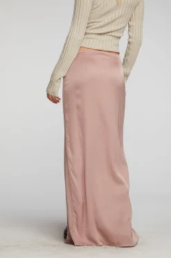 Discount Chaser Brand Stretch Silky Woven Midi Skirt