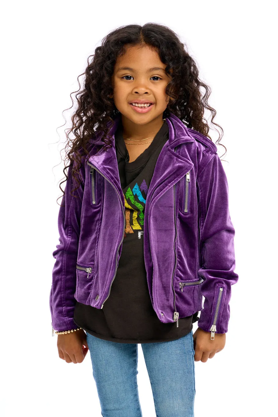 Discount Chaser Brand Stretch Velvet Moto Jacket
