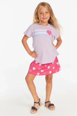 Cheap Chaser Brand Stripe Heart Tee