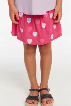 Cheap Chaser Brand Stripe Hearts Girls Skort
