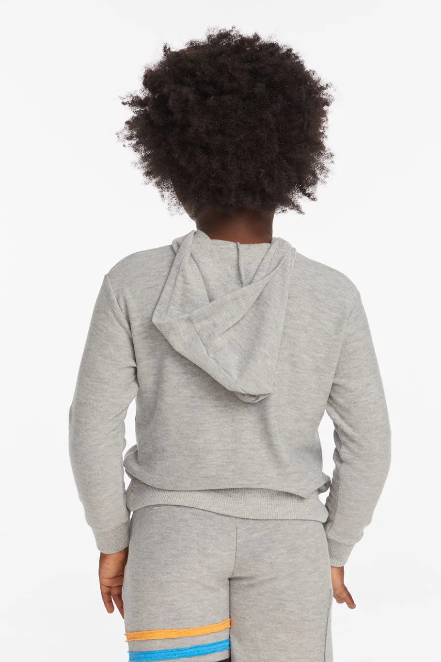 New Chaser Brand Striped Heather Grey Boys Pullover Hoodie