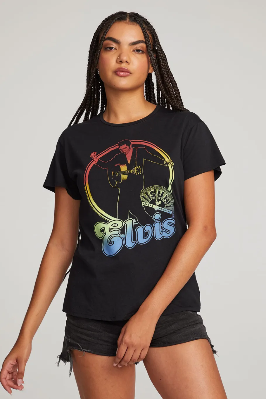 Sale Chaser Brand Sun Records Rainbow Elvis Tee