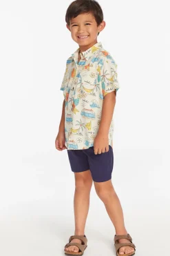 Fashion Chaser Brand Surf's Up Boys Button Down Tee