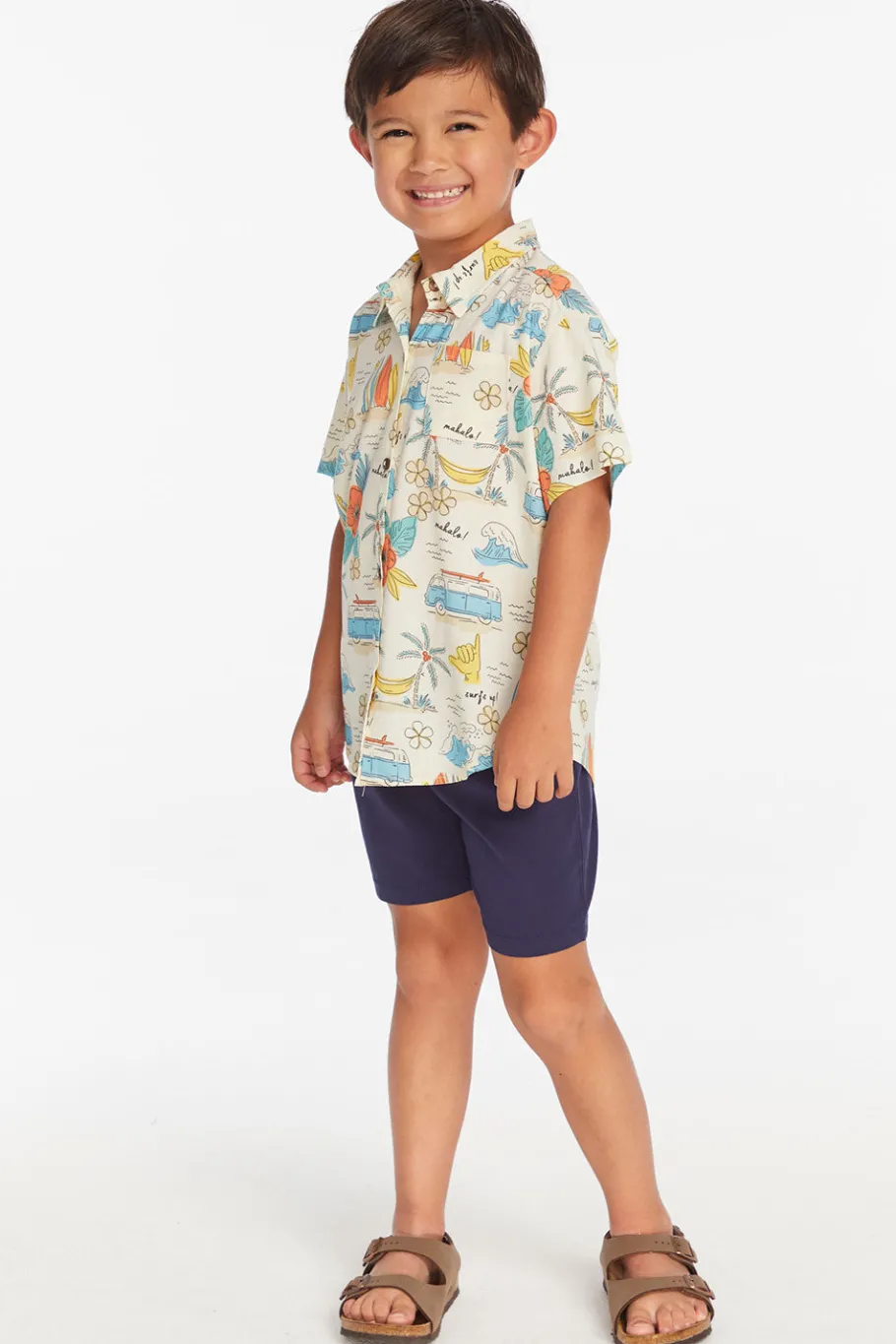 Fashion Chaser Brand Surf's Up Boys Button Down Tee