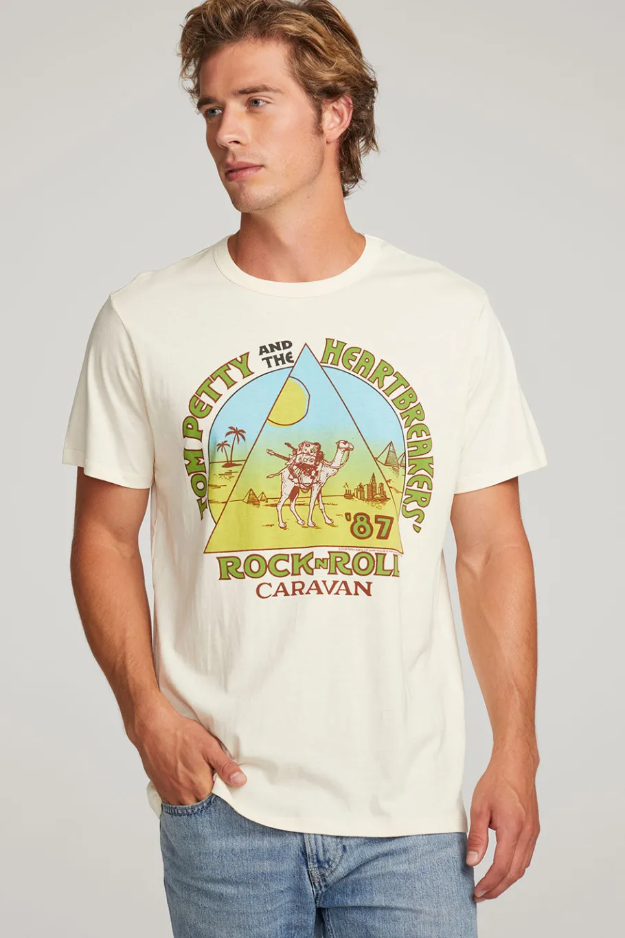 Cheap Chaser Brand Tom Petty Rock'n'Roll Caravan Mens Tee