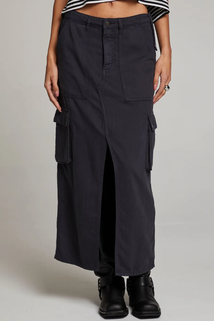 Cheap Chaser Brand Tri Licorice Maxi Skirt